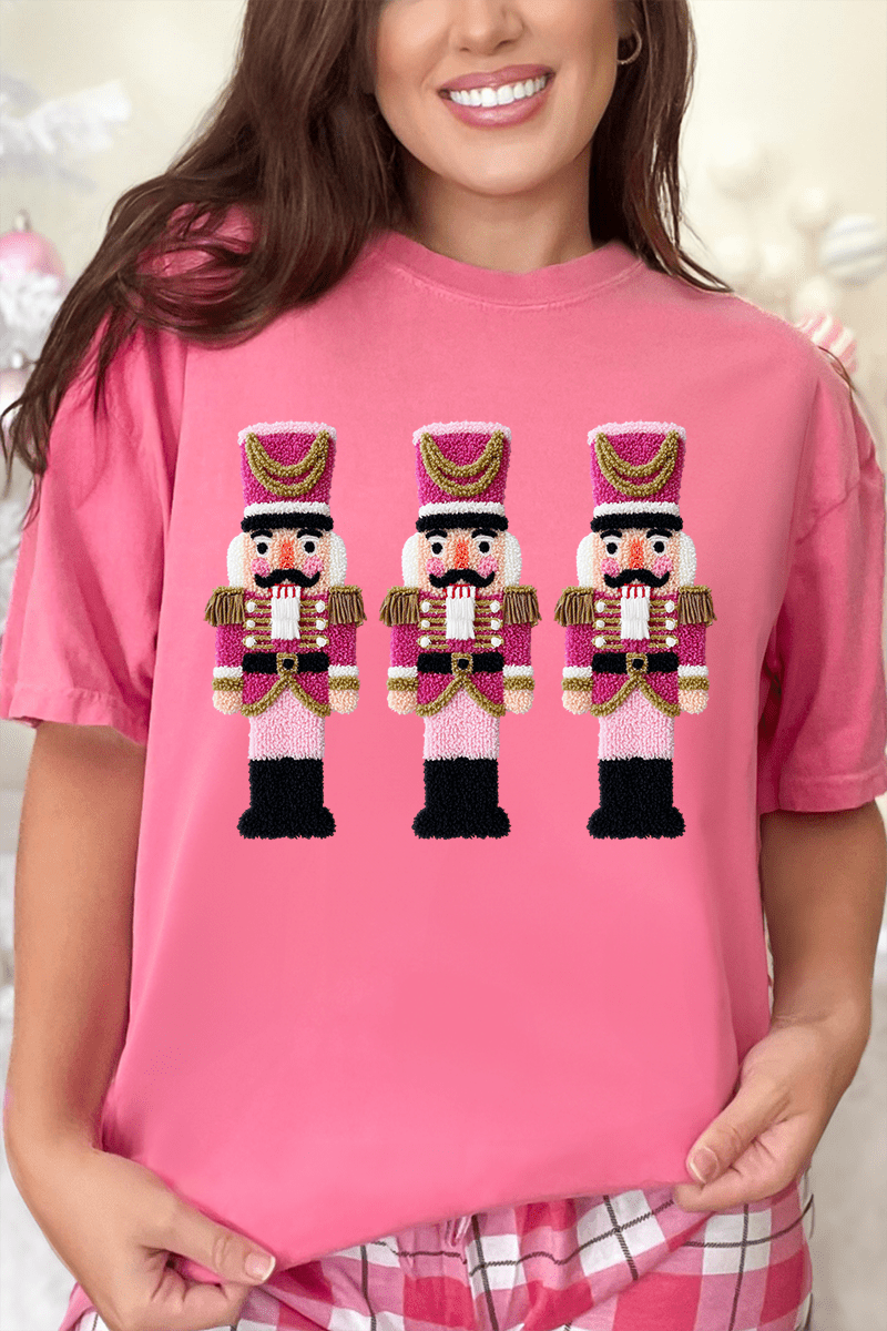 Faux Yarn Holiday Guard Nutcracker Comfort Colors Adult Ring - Spun Cotton Tee - Wholesale Accessory Market