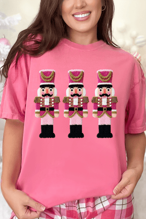 Faux Yarn Holiday Guard Nutcracker Comfort Colors Adult Ring - Spun Cotton Tee - Wholesale Accessory Market