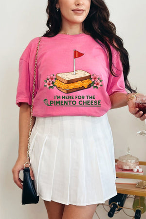 Here For The Pimento Cheese Comfort Colors Adult Ring - Spun Cotton Tee - Wholesale Accessory Market