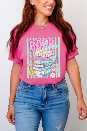 Petals & Paperback Book Lover Comfort Colors Adult Ring-Spun Cotton Tee - Wholesale Accessory Market