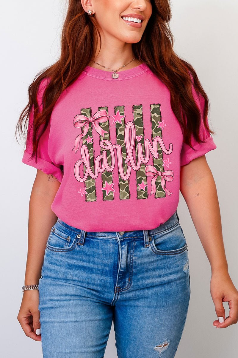 Pink Southern Darlin Comfort Colors Adult Ring-Spun Cotton Tee - Wholesale Accessory Market