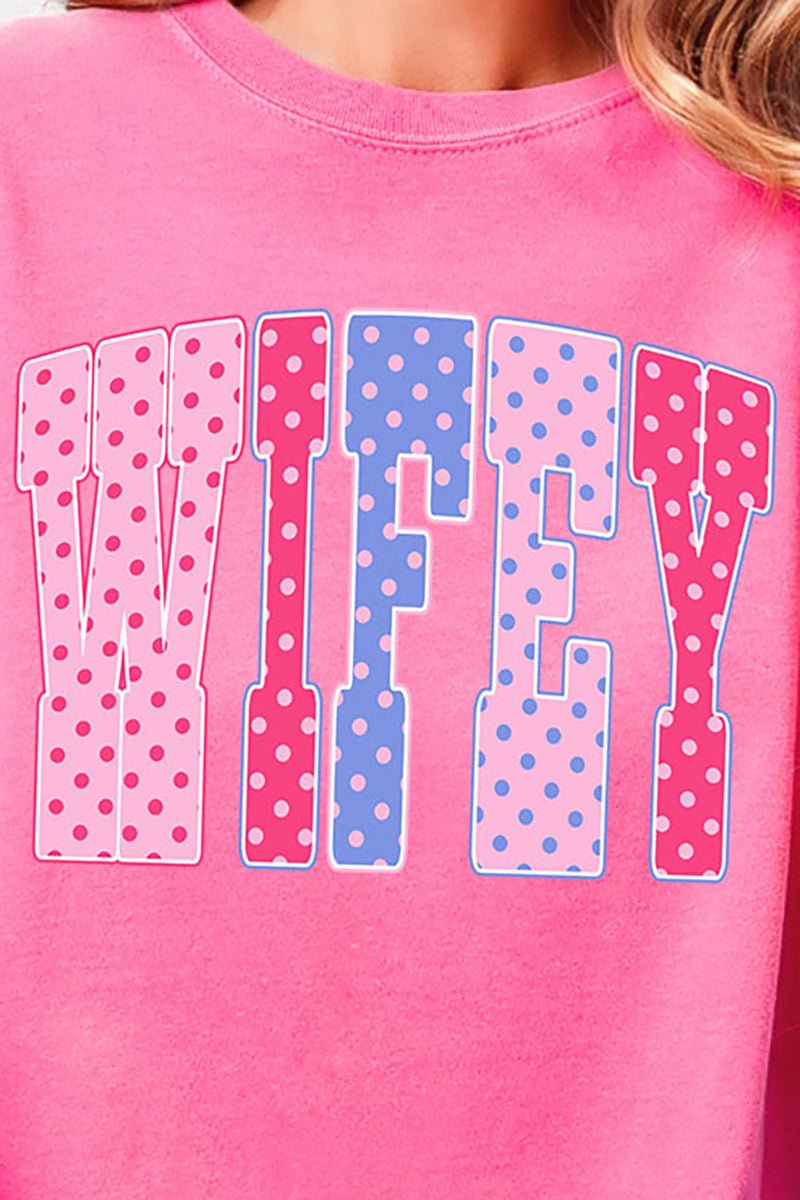 Polka Dot Pop Wifey Comfort Colors Adult Ring - Spun Cotton Tee - Wholesale Accessory Market