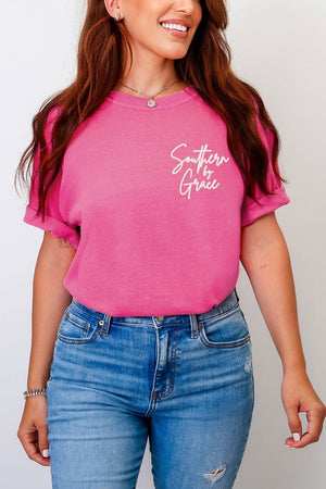 Southern By Grace Ruffle Front & Back Comfort Colors Adult Ring - Spun Cotton Tee - Wholesale Accessory Market