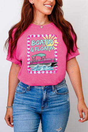 Sunny Boatin & Floatin Comfort Colors Adult Ring - Spun Cotton Tee - Wholesale Accessory Market