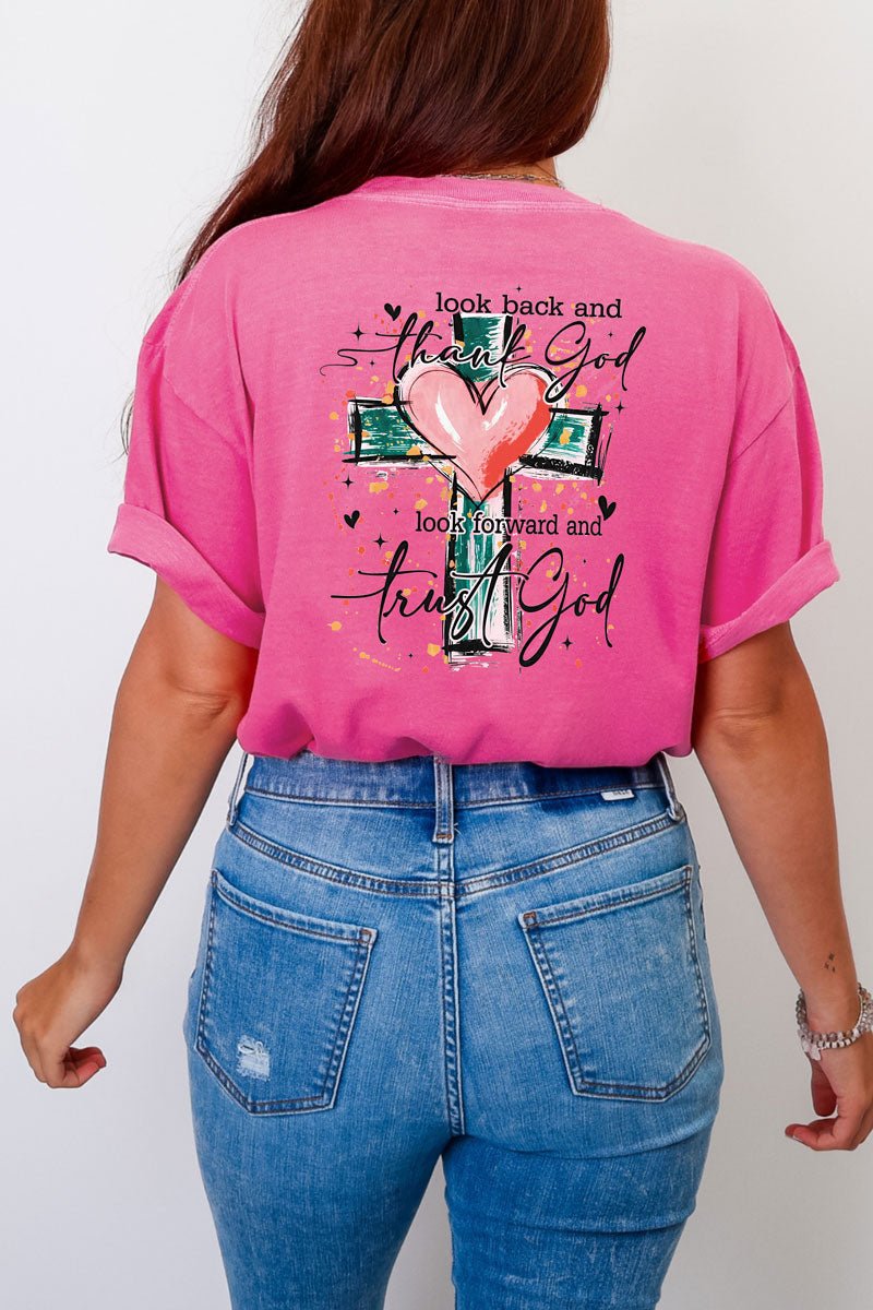 Thank and Trust God Front & Back Comfort Colors Adult Ring-Spun Cotton Tee - Wholesale Accessory Market