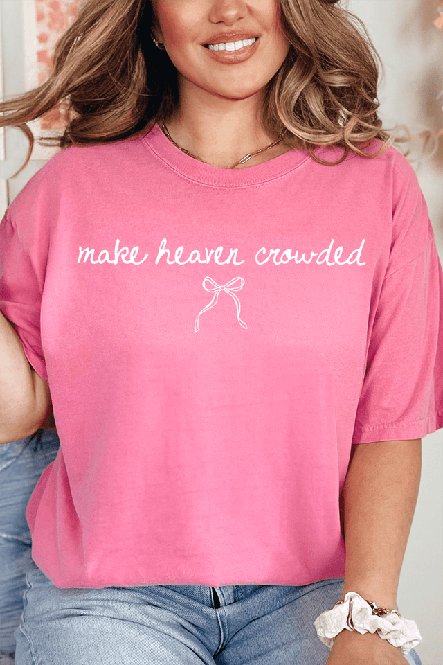 White Make Heaven Crowded Coquette Comfort Colors Adult Ring - Spun Cotton Tee - Wholesale Accessory Market