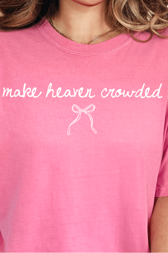 White Make Heaven Crowded Coquette Comfort Colors Adult Ring - Spun Cotton Tee - Wholesale Accessory Market