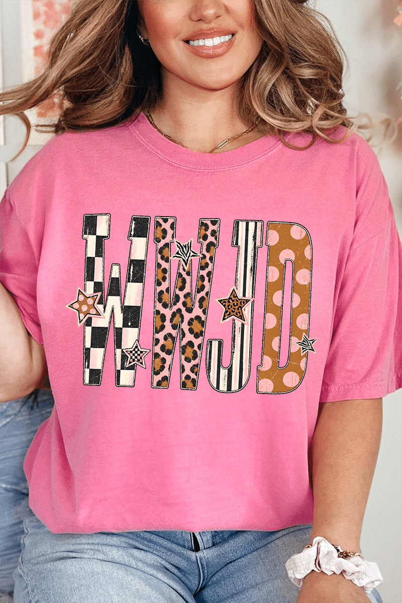 WWJD Pattern Pop Comfort Colors Adult Ring-Spun Cotton Tee - Wholesale Accessory Market