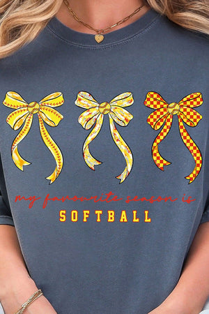 My Favorite Season Is Softball Comfort Colors Adult Ring - Spun Cotton Tee - Wholesale Accessory Market