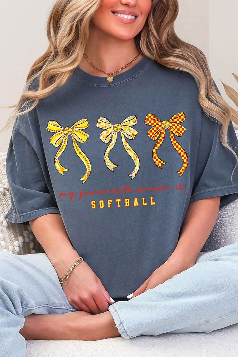 My Favorite Season Is Softball Comfort Colors Adult Ring - Spun Cotton Tee - Wholesale Accessory Market