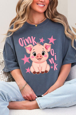 Oink Oink Shake Full Front & Back Design Comfort Colors Adult Ring-Spun Cotton Tee - Wholesale Accessory Market