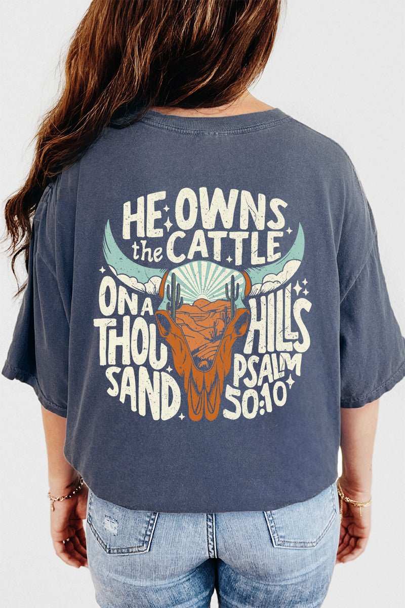 On A Thousand Hills Front & Back Comfort Colors Adult Ring - Spun Cotton Tee - Wholesale Accessory Market