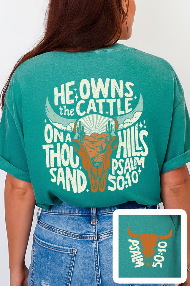 On A Thousand Hills Front & Back Comfort Colors Adult Ring - Spun Cotton Tee - Wholesale Accessory Market
