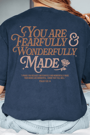 Wonderfully Made Front & Back Comfort Colors Adult Ring - Spun Cotton Tee - Wholesale Accessory Market