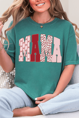 Blush And Bows Mama Comfort Colors Adult Ring - Spun Cotton Tee - Wholesale Accessory Market