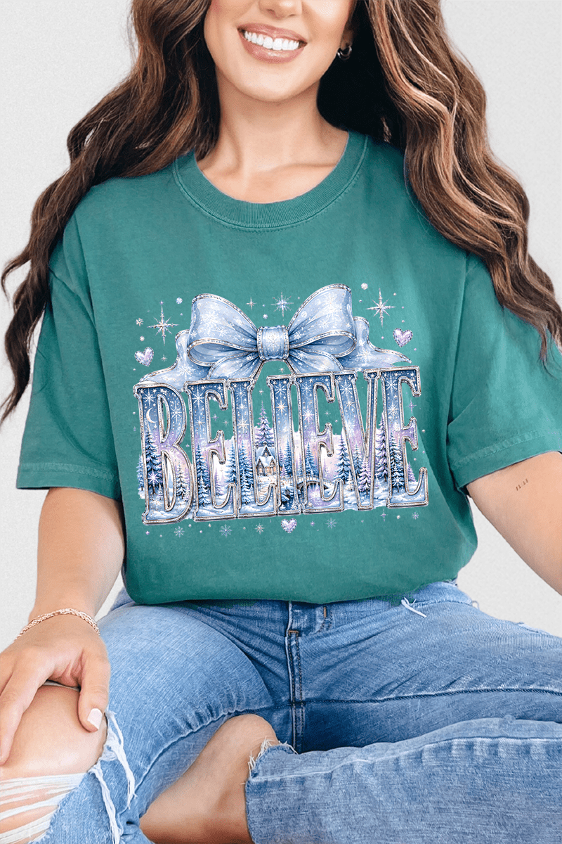 Frosted Fairytale Believe Comfort Colors Adult Ring-Spun Cotton Tee - Wholesale Accessory Market