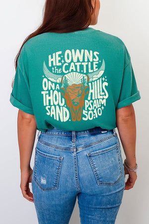 On A Thousand Hills Front & Back Comfort Colors Adult Ring - Spun Cotton Tee - Wholesale Accessory Market