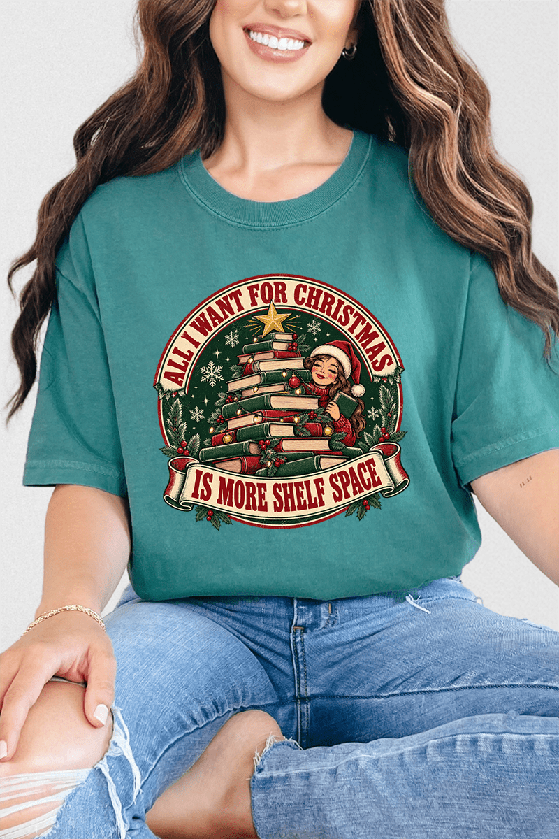 Shelf Space For Christmas Comfort Colors Adult Ring-Spun Cotton Tee - Wholesale Accessory Market