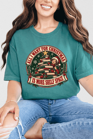 Shelf Space For Christmas Comfort Colors Adult Ring-Spun Cotton Tee - Wholesale Accessory Market