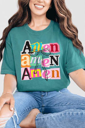 Stacked Amen Coquette Comfort Colors Adult Ring - Spun Cotton Tee - Wholesale Accessory Market