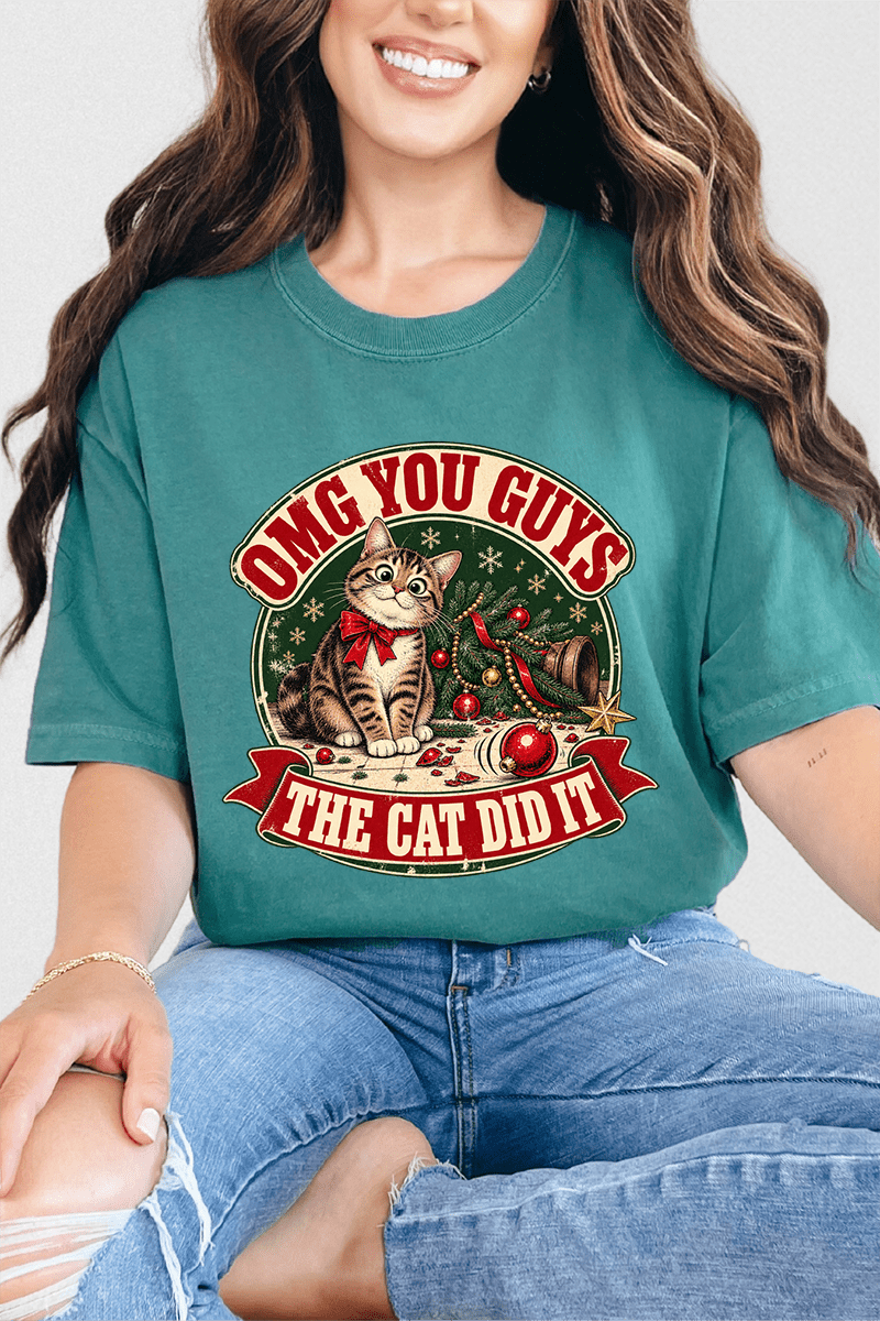 The Cat Did It Comfort Colors Adult Ring-Spun Cotton Tee - Wholesale Accessory Market