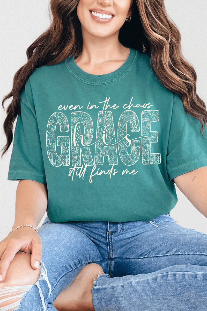 White Grace In Bloom Comfort Colors Adult Ring-Spun Cotton Tee - Wholesale Accessory Market