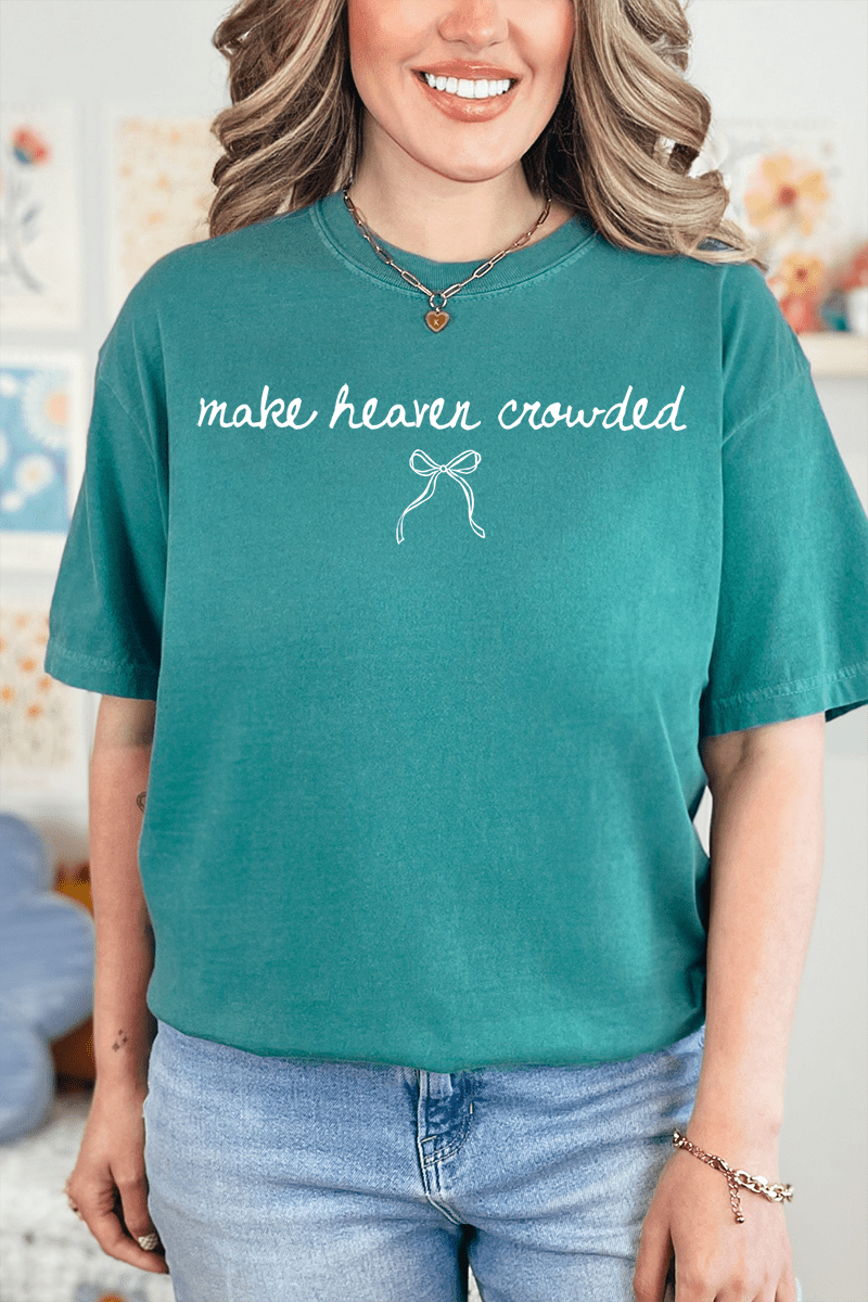 White Make Heaven Crowded Coquette Comfort Colors Adult Ring - Spun Cotton Tee - Wholesale Accessory Market