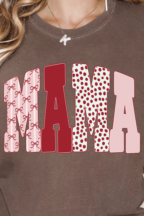 Blush And Bows Mama Comfort Colors Adult Ring - Spun Cotton Tee - Wholesale Accessory Market