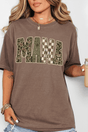 Camo Checkered Mama Comfort Colors Adult Ring - Spun Cotton Tee - Wholesale Accessory Market