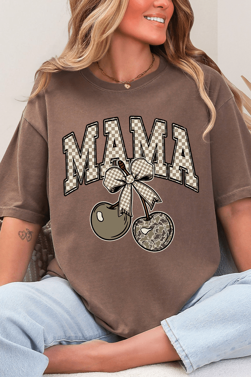 Cherry Luxe Mama Comfort Colors Adult Ring - Spun Cotton Tee - Wholesale Accessory Market