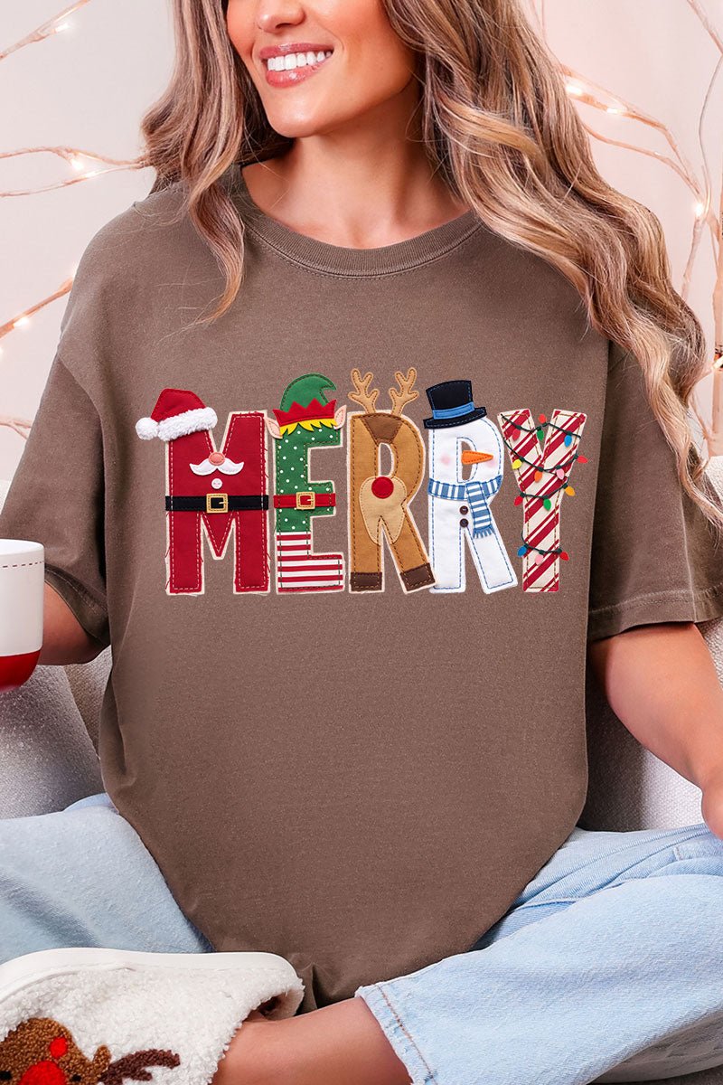 Christmas Characters Merry Comfort Colors Adult Ring-Spun Cotton Tee - Wholesale Accessory Market