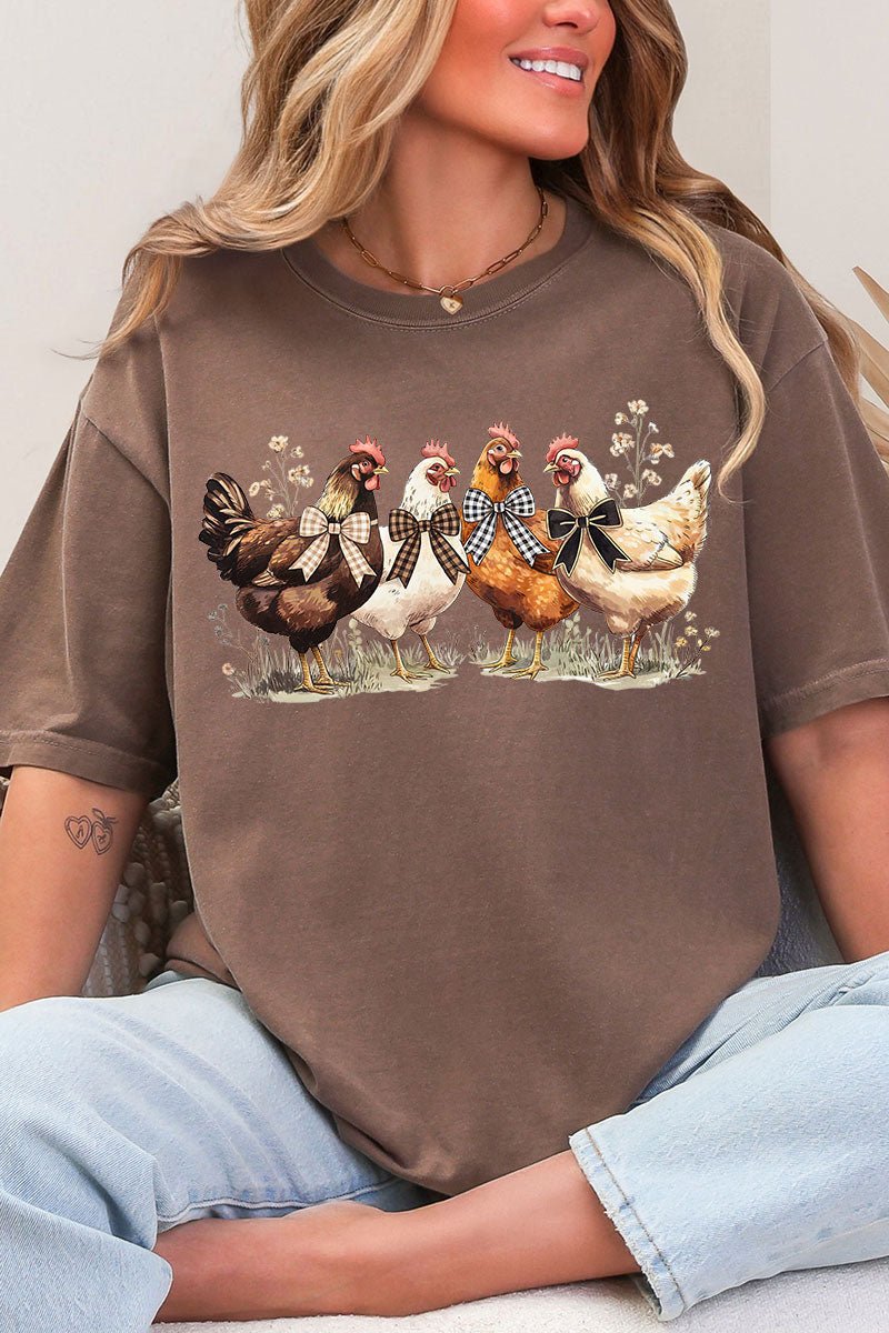 Coquette Chickens Comfort Colors Adult Ring - Spun Cotton Tee - Wholesale Accessory Market