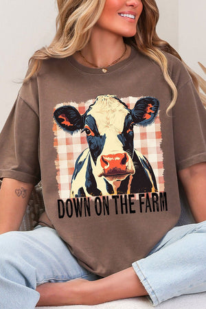 Down On the Farm Cow Comfort Colors Adult Ring - Spun Cotton Tee - Wholesale Accessory Market