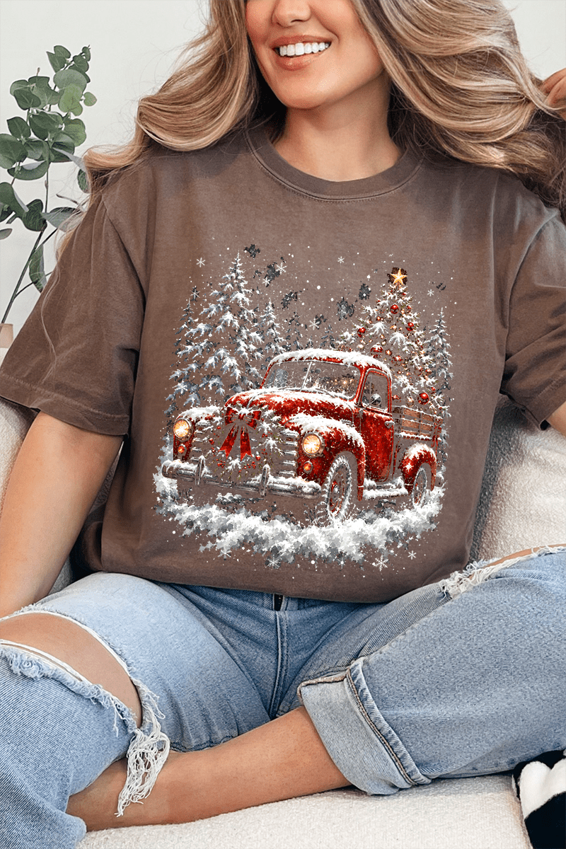Evergreen Christmas Drive Comfort Colors Adult Ring-Spun Cotton Tee - Wholesale Accessory Market