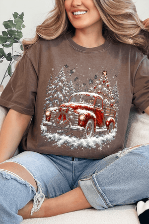 Evergreen Christmas Drive Comfort Colors Adult Ring-Spun Cotton Tee - Wholesale Accessory Market