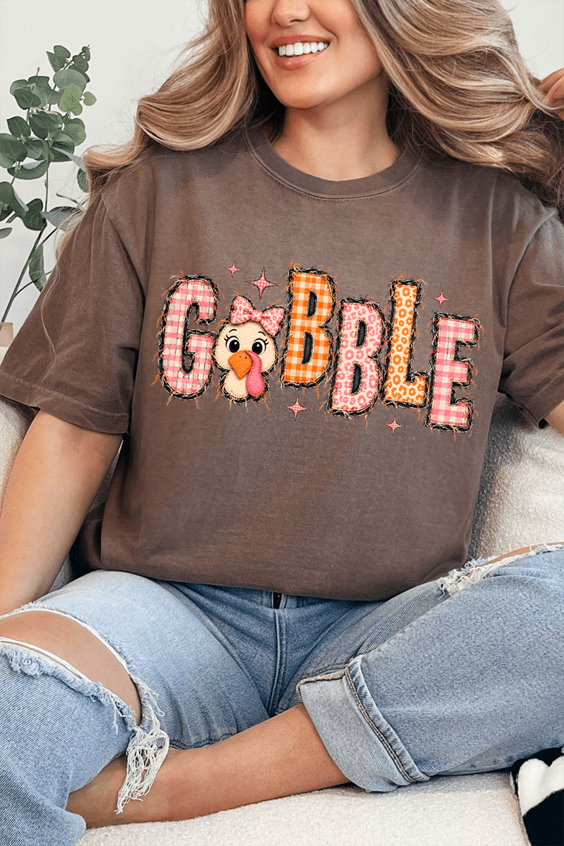 Gobble In Gingham Comfort Colors Adult Ring-Spun Cotton Tee - Wholesale Accessory Market