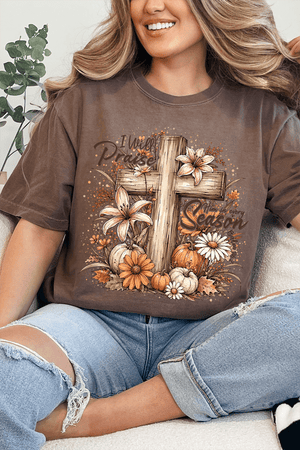 Harvest Praise Cross Comfort Colors Adult Ring-Spun Cotton Tee - Wholesale Accessory Market