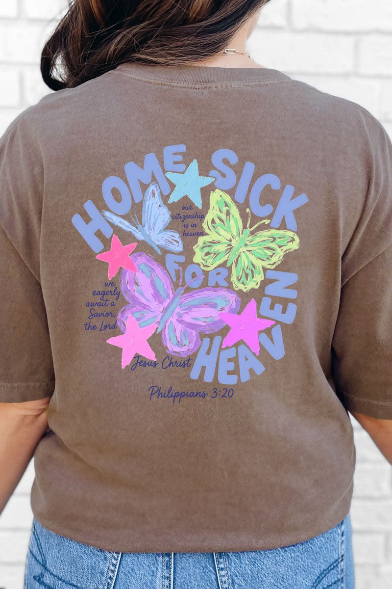 Homesick For Heaven Front & Back Comfort Colors Adult Ring-Spun Cotton Tee - Wholesale Accessory Market