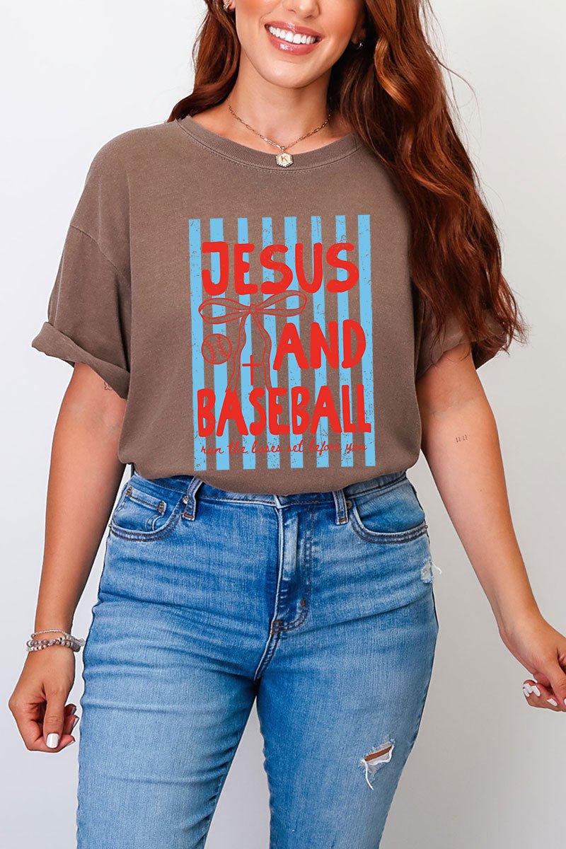 Jesus And Baseball Comfort Colors Adult Ring - Spun Cotton Tee - Wholesale Accessory Market
