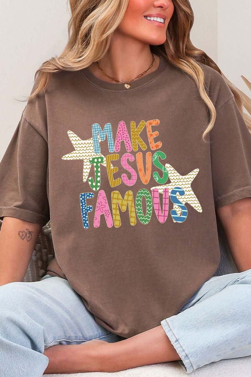 Make Jesus Famous Comfort Colors Adult Ring - Spun Cotton Tee - Wholesale Accessory Market