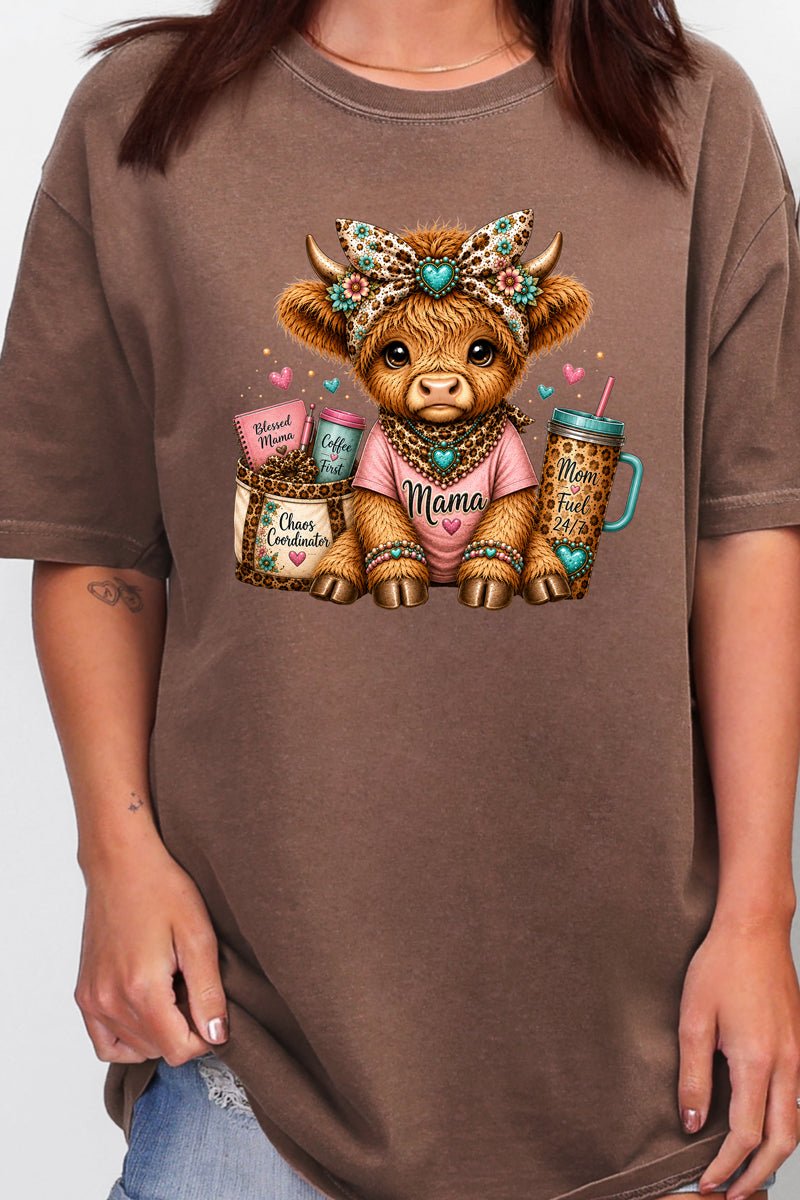 Mama Raising The Herd Comfort Colors Adult Ring-Spun Cotton Tee - Wholesale Accessory Market