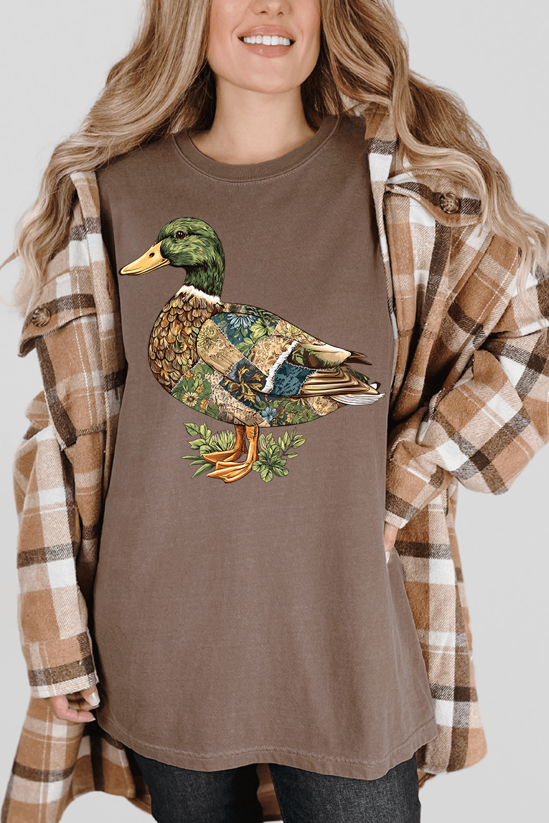 Patchwork Mallard Comfort Colors Adult Ring - Spun Cotton Tee - Wholesale Accessory Market