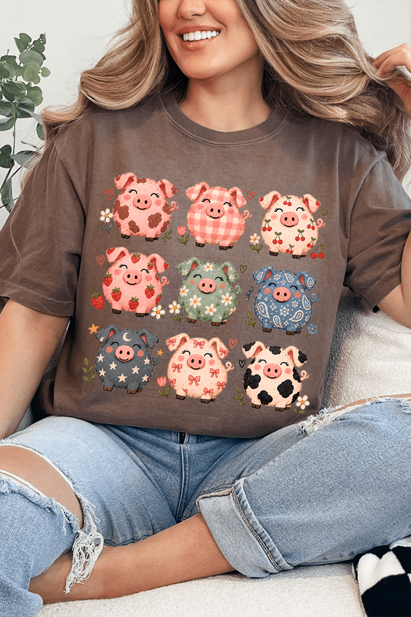Piggy Crew Comfort Colors Adult Ring-Spun Cotton Tee - Wholesale Accessory Market