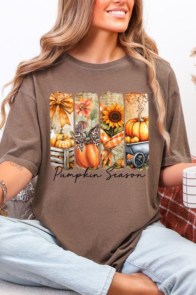 Pumpkin Season Collage Comfort Colors Adult Ring-Spun Cotton Tee - Wholesale Accessory Market