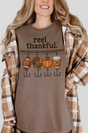 Reel Thankful Comfort Colors Adult Ring - Spun Cotton Tee - Wholesale Accessory Market