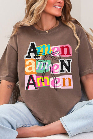 Stacked Amen Coquette Comfort Colors Adult Ring - Spun Cotton Tee - Wholesale Accessory Market