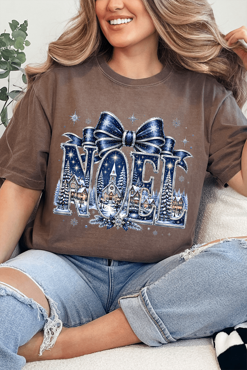 Starlit Noel Village Comfort Colors Adult Ring-Spun Cotton Tee - Wholesale Accessory Market