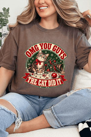 The Cat Did It Comfort Colors Adult Ring-Spun Cotton Tee - Wholesale Accessory Market