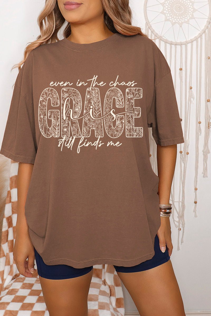 White Grace In Bloom Comfort Colors Adult Ring-Spun Cotton Tee - Wholesale Accessory Market