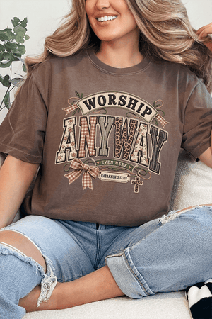 Worship Anyway Comfort Colors Adult Ring-Spun Cotton Tee - Wholesale Accessory Market